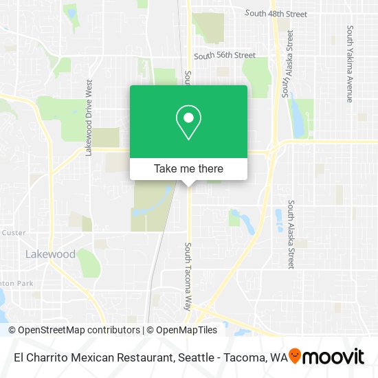 Mapa de El Charrito Mexican Restaurant