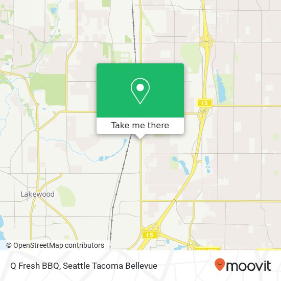 Mapa de Q Fresh BBQ, 8012 S Tacoma Way Lakewood, WA 98499