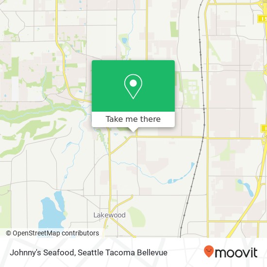 Mapa de Johnny's Seafood, 7304 Lakewood Dr W Lakewood, WA 98499