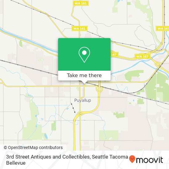 Mapa de 3rd Street Antiques and Collectibles, 201 3rd St SE Puyallup, WA 98372