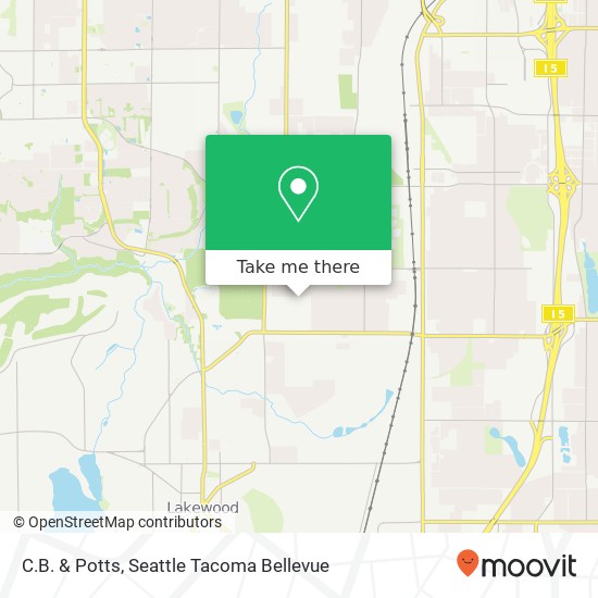 Mapa de C.B. & Potts, S 70th St Tacoma, WA 98409