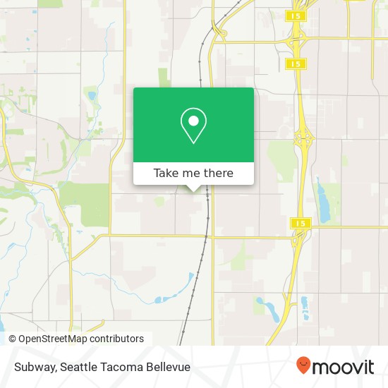 Mapa de Subway, 3873 S 66th St Tacoma, WA 98409