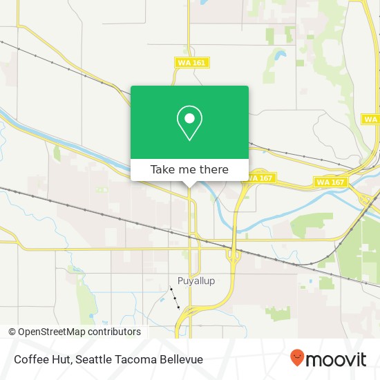Mapa de Coffee Hut, 1111 N Meridian Puyallup, WA 98371