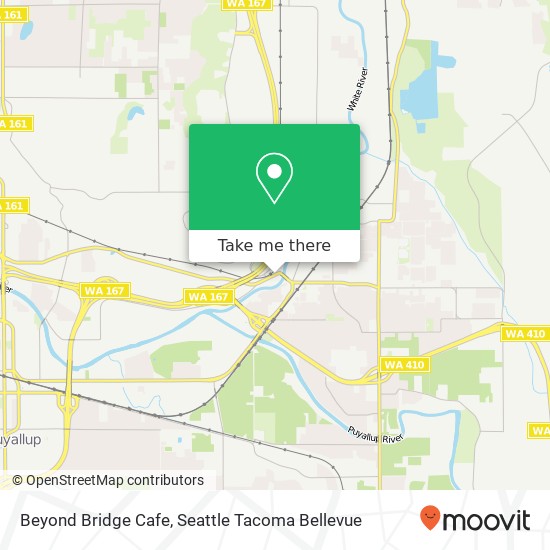 Mapa de Beyond Bridge Cafe, 13624 Valley Ave E Sumner, WA 98390