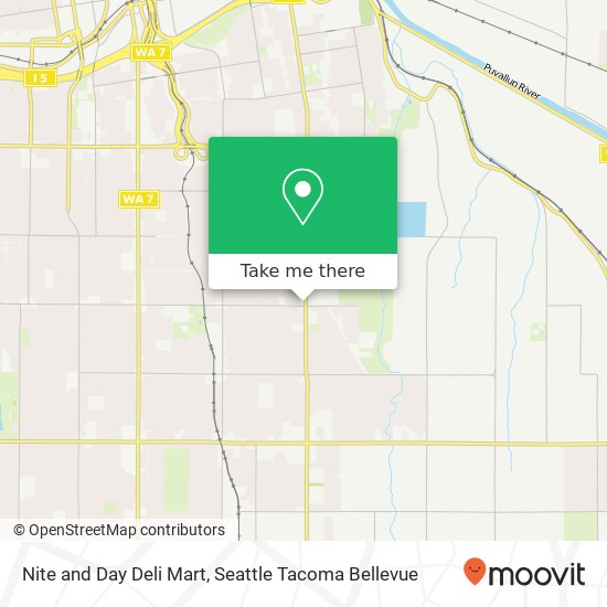 Mapa de Nite and Day Deli Mart, 5516 E Portland Ave Tacoma, WA 98404