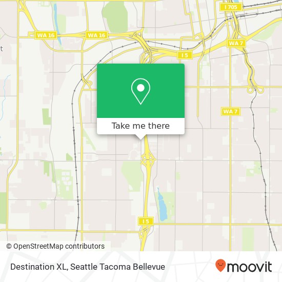 Mapa de Destination XL, 5015 Tacoma Mall Blvd Tacoma, WA 98409