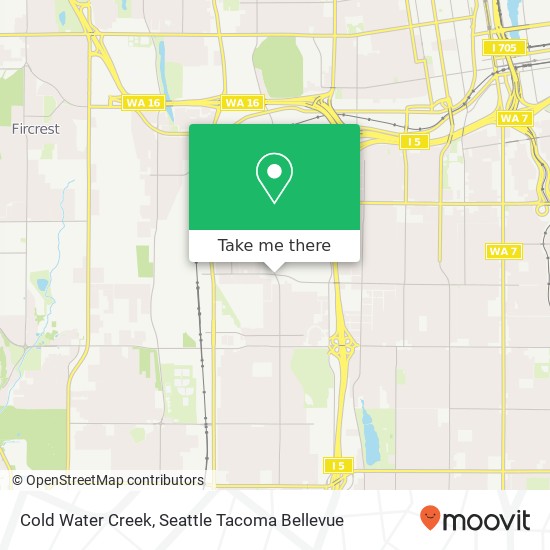 Mapa de Cold Water Creek, S 47th St Tacoma, WA 98409