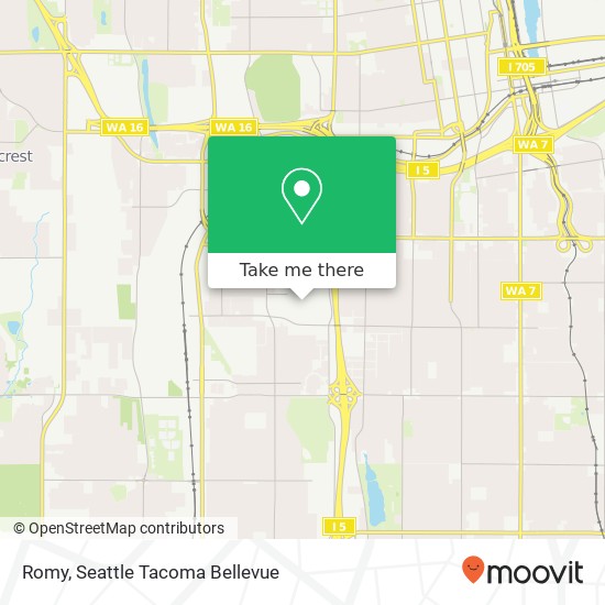 Mapa de Romy, Tacoma, WA 98409