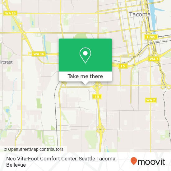 Mapa de Neo Vita-Foot Comfort Center, 2505 S 38th St Tacoma, WA 98409