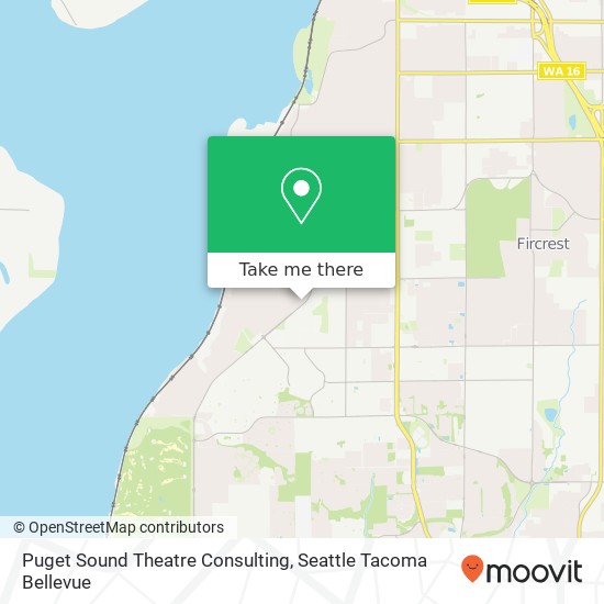 Mapa de Puget Sound Theatre Consulting, 3624 Grandview Dr W University Place, WA 98466