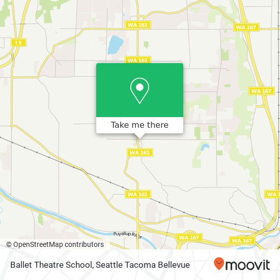 Mapa de Ballet Theatre School, 10212 36th St E Edgewood, WA 98372