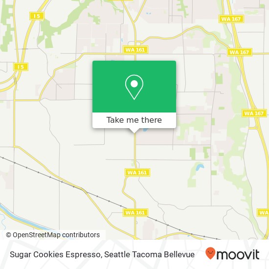 Mapa de Sugar Cookies Espresso, 2908 Meridian Ave E Edgewood, WA 98371
