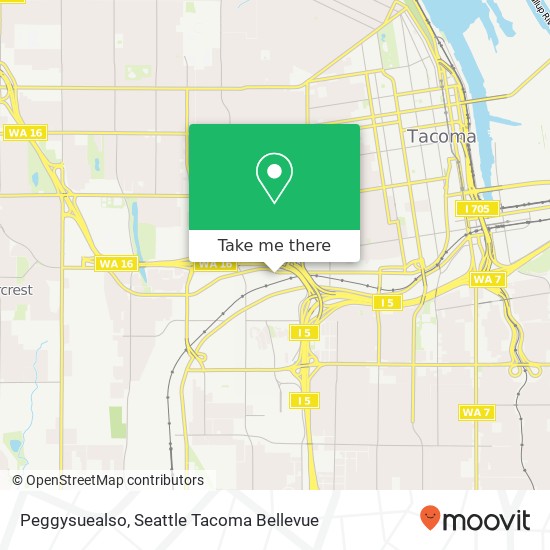 Mapa de Peggysuealso, 2916 S Steele St Tacoma, WA 98409