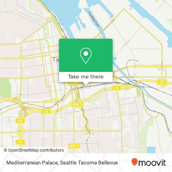 Mapa de Mediterranean Palace, 430 E 25th St Tacoma, WA 98421