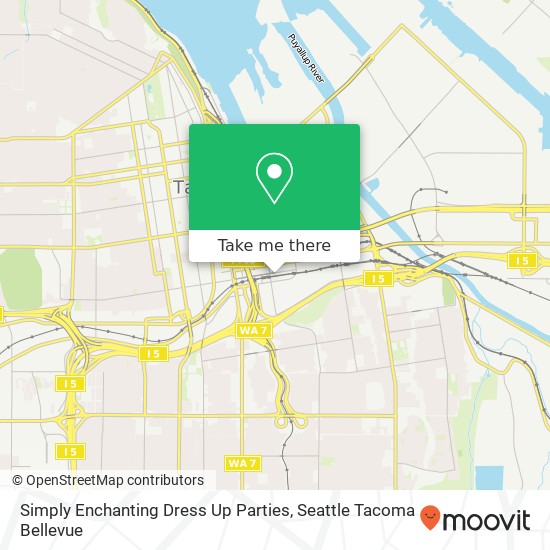 Mapa de Simply Enchanting Dress Up Parties, 2501 E D St Tacoma, WA 98421