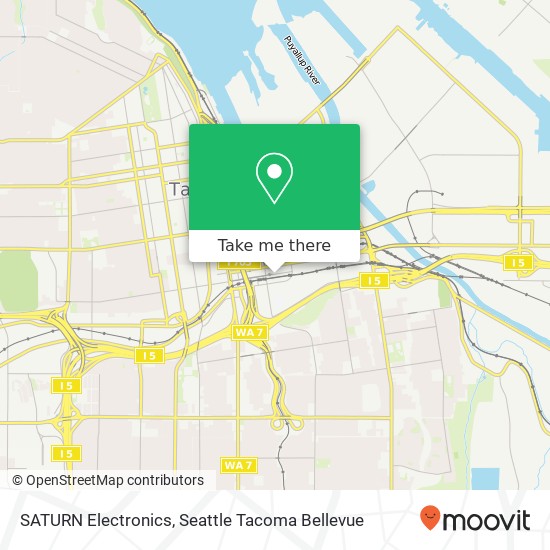 Mapa de SATURN Electronics, 440 E 25th St Tacoma, WA 98421