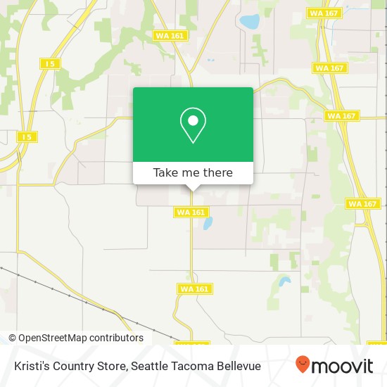 Mapa de Kristi's Country Store, 2121 Meridian Ave E Edgewood, WA 98371