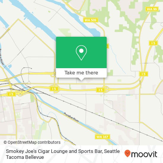 Mapa de Smokey Joe's Cigar Lounge and Sports Bar, 4411 Pacific Hwy E Fife, WA 98424