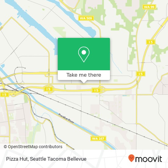 Mapa de Pizza Hut, 4716 Pacific Hwy E Fife, WA 98424