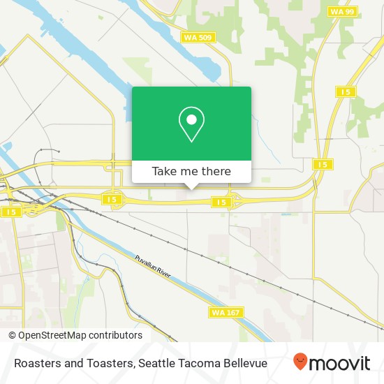 Mapa de Roasters and Toasters, 4624 16th St E Fife, WA 98424