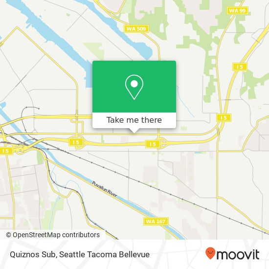 Mapa de Quiznos Sub, 4756 Pacific Hwy E Fife, WA 98424