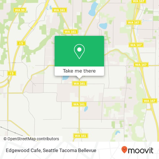 Mapa de Edgewood Cafe, 1325 Meridian Ave E Edgewood, WA 98371