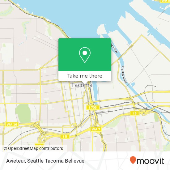Mapa de Avieteur, 1498 Pacific Ave Tacoma, WA 98402