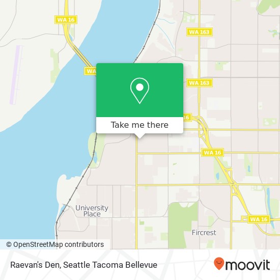 Mapa de Raevan's Den, 819 S Jackson Ave Tacoma, WA 98465