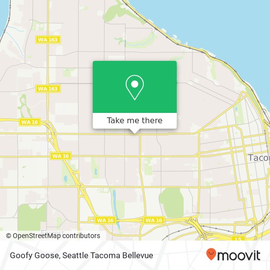 Mapa de Goofy Goose, 3702 6th Ave Tacoma, WA 98406