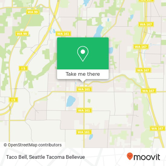 Mapa de Taco Bell, 328 E Meridian Milton, WA 98354