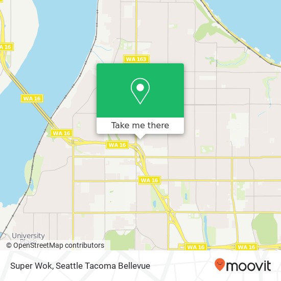 Mapa de Super Wok, 1015 N Pearl St Tacoma, WA 98406