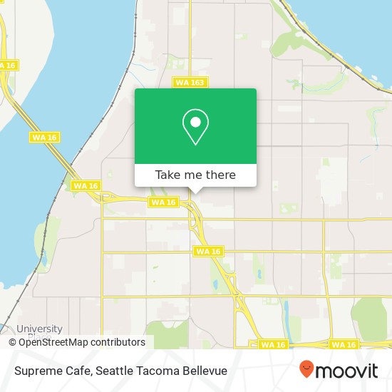 Mapa de Supreme Cafe, 1015 N Pearl St Tacoma, WA 98406
