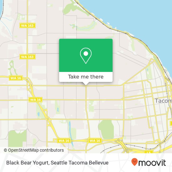 Mapa de Black Bear Yogurt, 3602 6th Ave Tacoma, WA 98406
