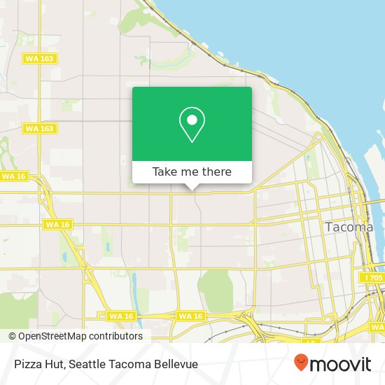 Mapa de Pizza Hut, 3205 6th Ave Tacoma, WA 98406