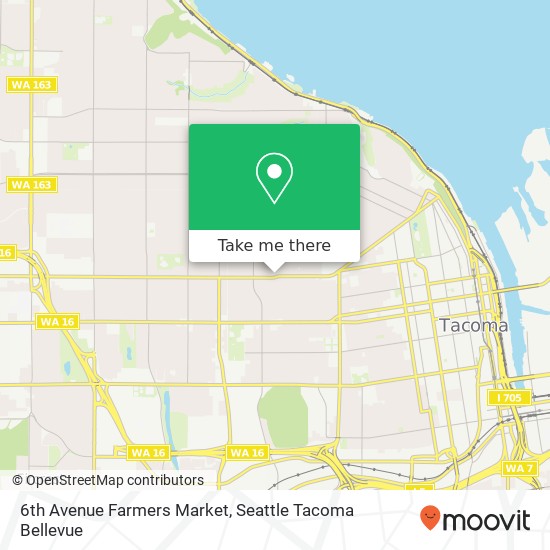 6th Avenue Farmers Market, 6th Ave Tacoma, WA 98406 map