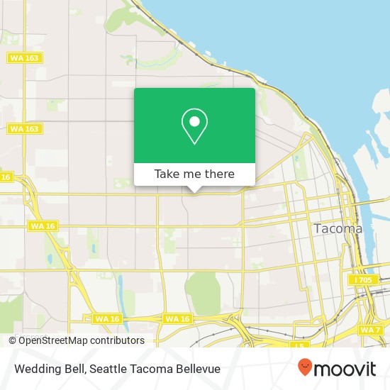 Mapa de Wedding Bell, 2914 6th Ave Tacoma, WA 98406