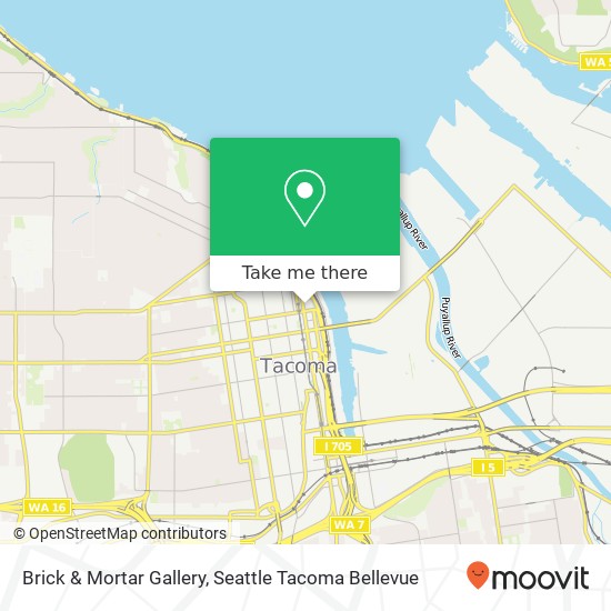 Mapa de Brick & Mortar Gallery, 811 Pacific Ave Tacoma, WA 98402