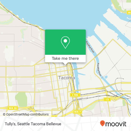 Mapa de Tully's, 764 Broadway Tacoma, WA 98402