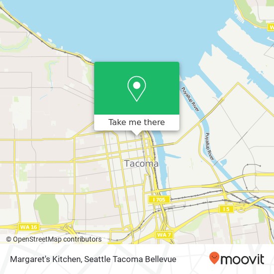 Mapa de Margaret's Kitchen, 754 St Helens Ave Tacoma, WA 98402