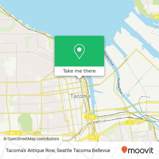 Mapa de Tacoma's Antique Row, 743 Broadway Tacoma, WA 98402