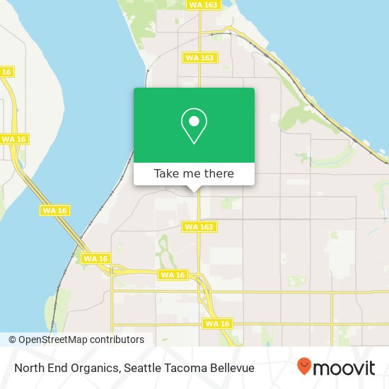 Mapa de North End Organics, 5917 N 26th St Tacoma, WA 98407