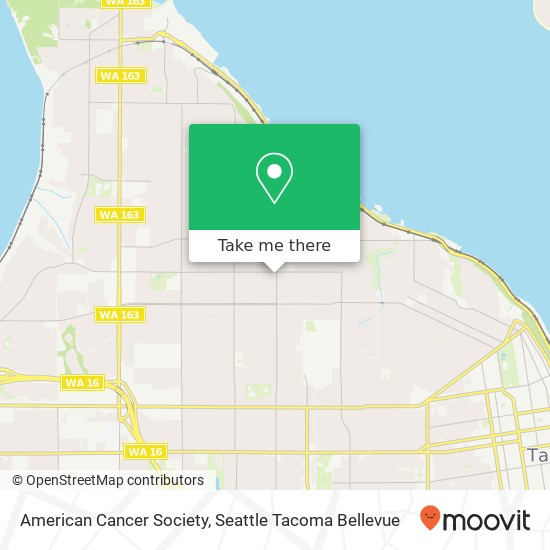 Mapa de American Cancer Society, 2512 N Proctor St Tacoma, WA 98406