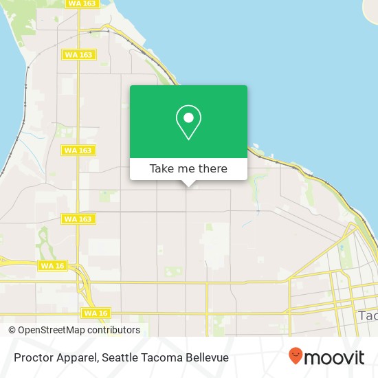 Mapa de Proctor Apparel, 3811 N 26th St Tacoma, WA 98407