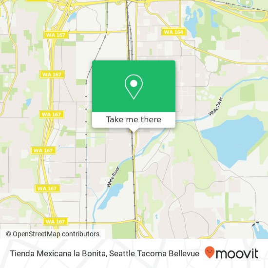 Mapa de Tienda Mexicana la Bonita, 4111 A St SE Auburn, WA 98002