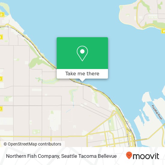 Mapa de Northern Fish Company, 2201 Ruston Way Tacoma, WA 98402