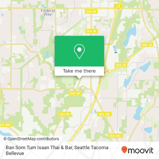 Mapa de Ban Som Tum Isaan Thai & Bar, 35109 Pacific Hwy S Federal Way, WA 98003