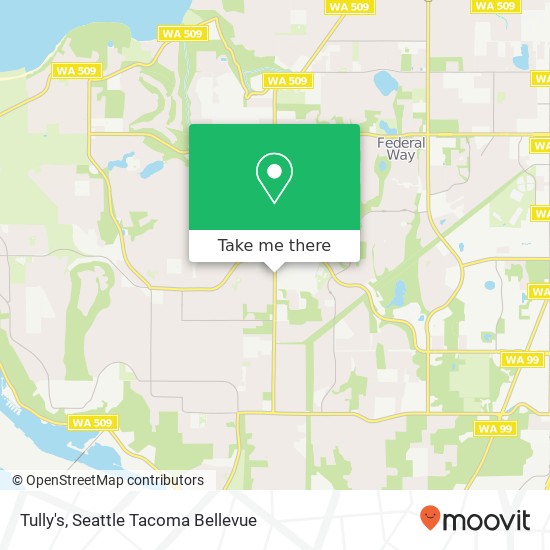 Mapa de Tully's, 33702 21st Ave SW Federal Way, WA 98023