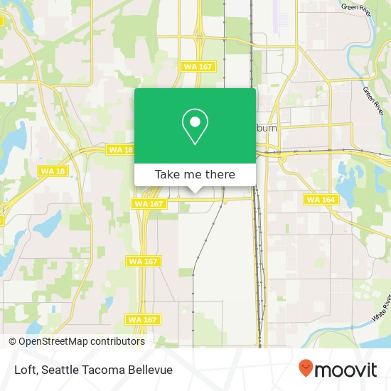 Mapa de Loft, 1101 Supermall Way Auburn, WA 98001