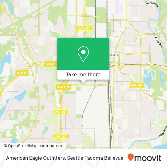 Mapa de American Eagle Outfitters, 1101 Supermall Way Auburn, WA 98001