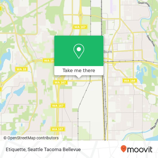Mapa de Etiquette, 1101 Supermall Way Auburn, WA 98001